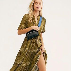 FREE PEOPLE Rare Feelings Maxi Green - M
